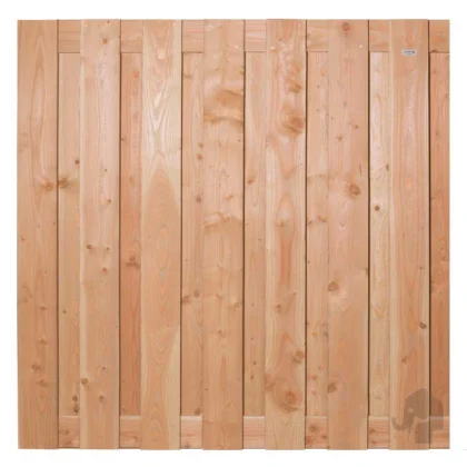 025989 | Schutting | Douglas | PEFC | 48x1800x1800mm Elephant® | Vlak geschaafd | RVS geschroefd