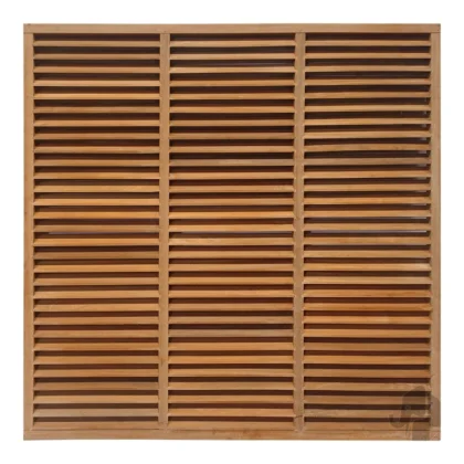 029537 | Trend Shutter | Bangkirai | 4.4x180x180cm Vaste schuine lamellen