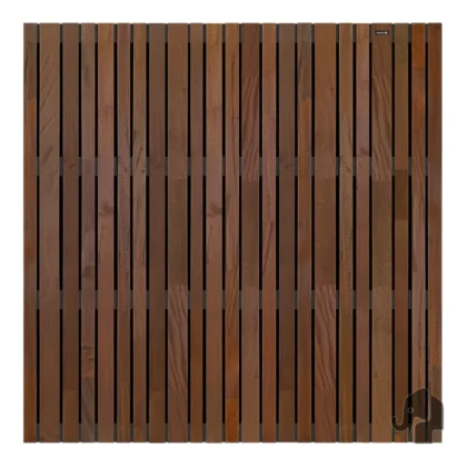 029560 | Schutting Mix Stripes | Hardhout | 4.5x180x180cm FSC® | Gevingerlast | Tweezijdig te gebruiken