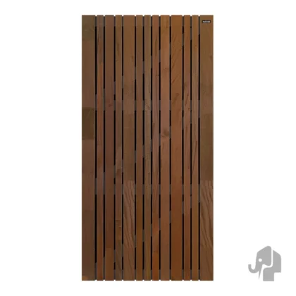 029561 | Tuindeur Mix Stripes Black | Hardhout | 4.5x100x180cm FSC® | Gevingerlast | Verschillende breedtes lamellen