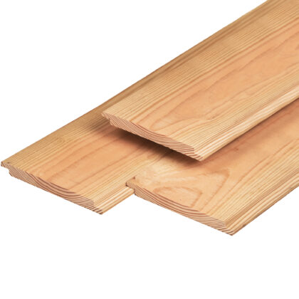 Douglas wisselsponning 1,8 x 19,5 x 400 cm, gedroogd, 3 zijden geschaafd, 1 zijde fijnbezaagd, 2 zijden vellingkant