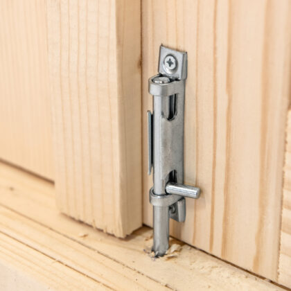 Dubbele deur+kozijn, vuren, enkel glas D1