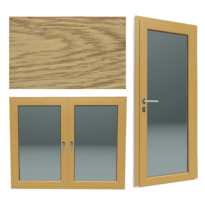 Kunststof ramen en buitendeuren houtlook Clockhouse Trevor