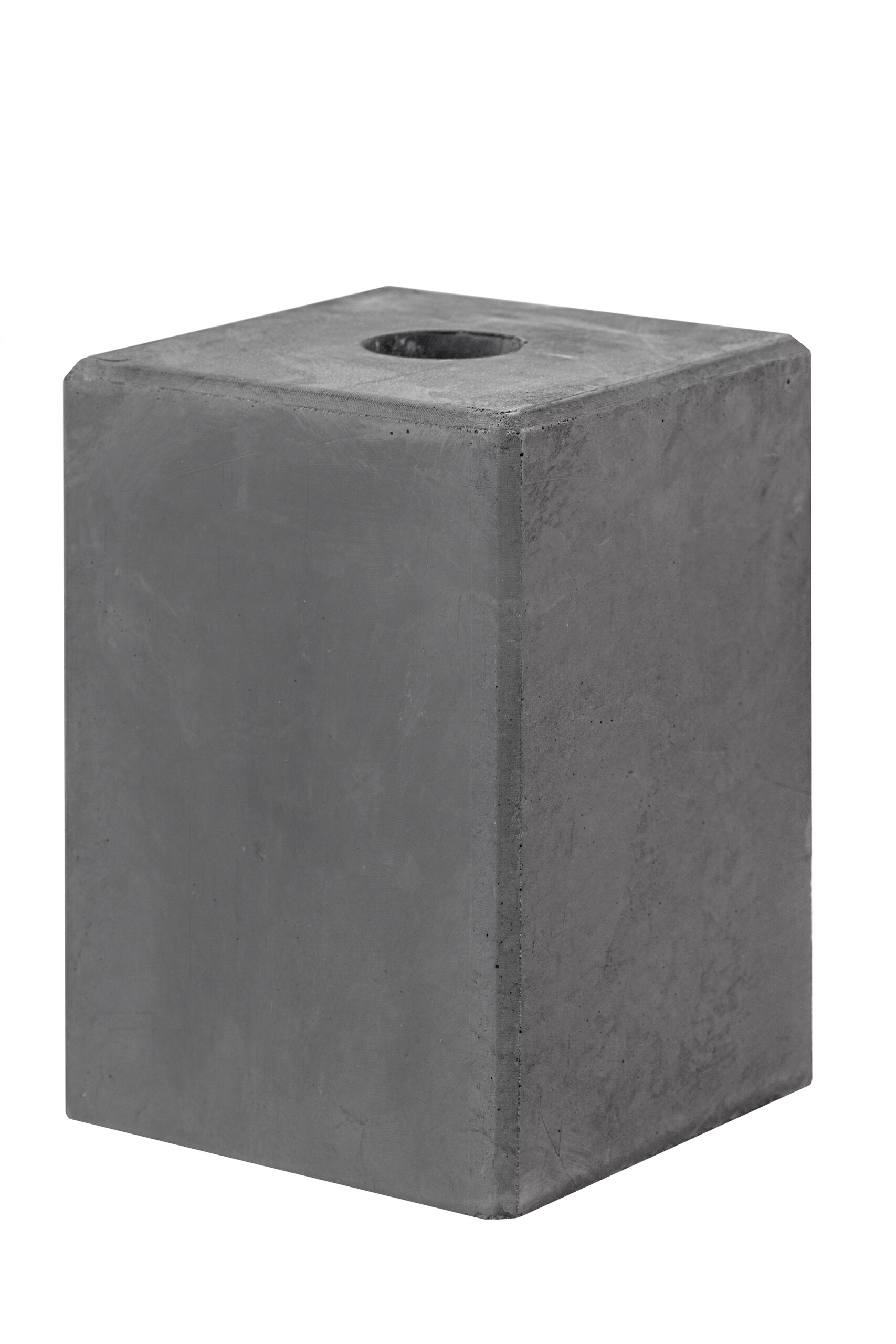 Betonsokkel Antraciet 14,0 x 14,0 x 20,0 cm Gat Ø40 mm
