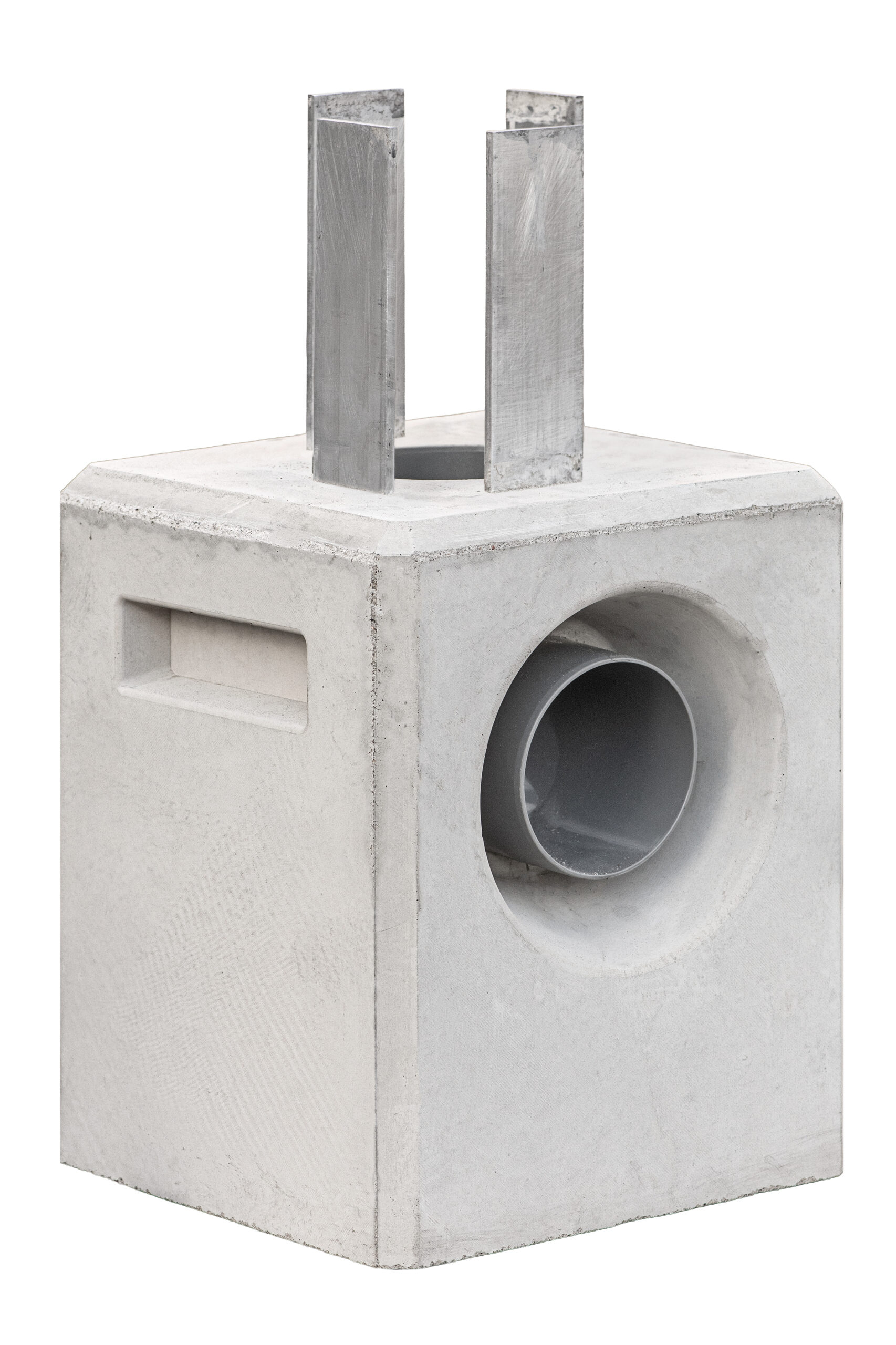 Berton Betonpoer 20,0x20,0x37,0cm, wit, met HWA