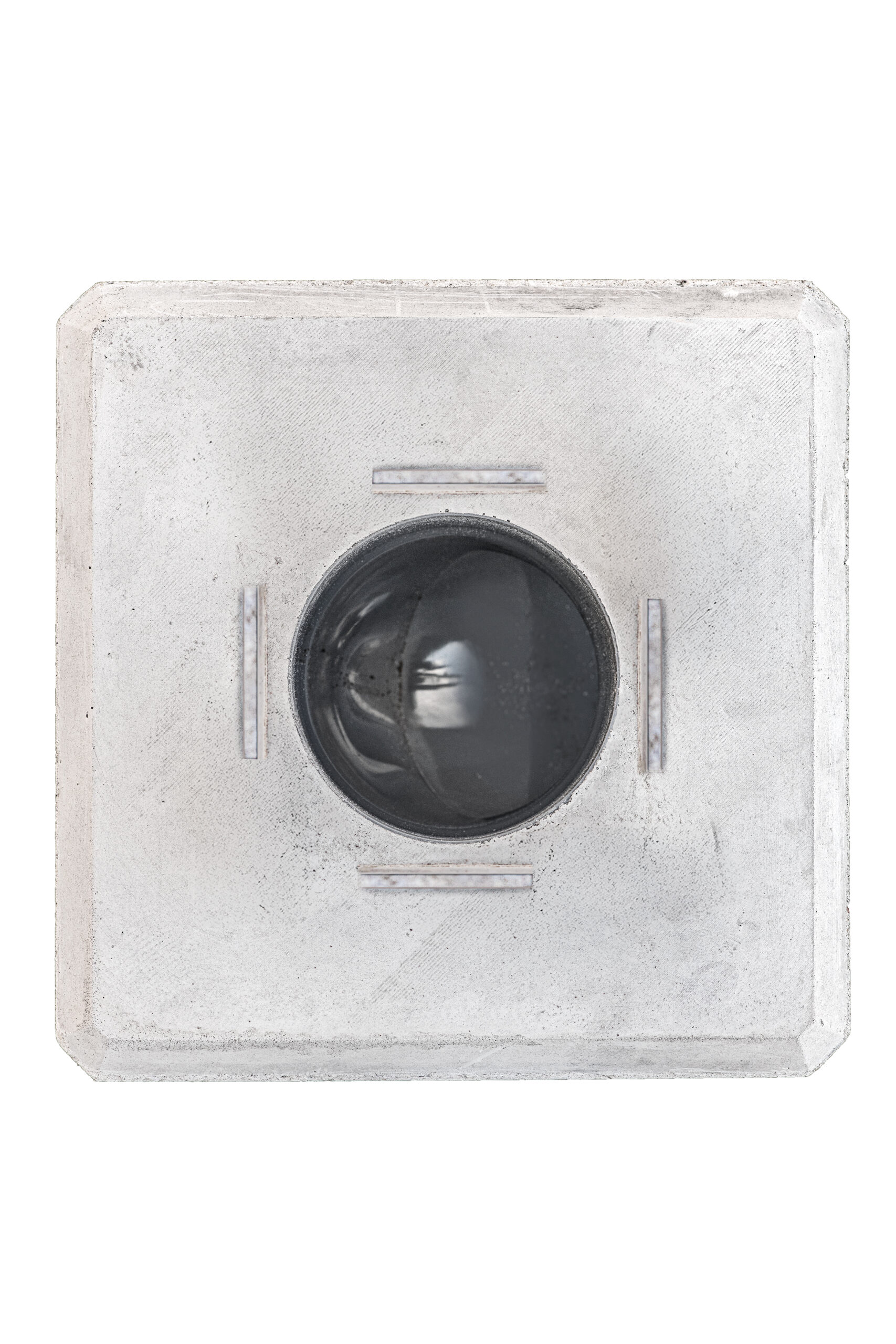 Berton Betonpoer 20,0x20,0x37,0cm, wit, met HWA