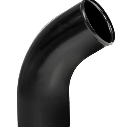 Gootuitloop met bocht zwart gecoat