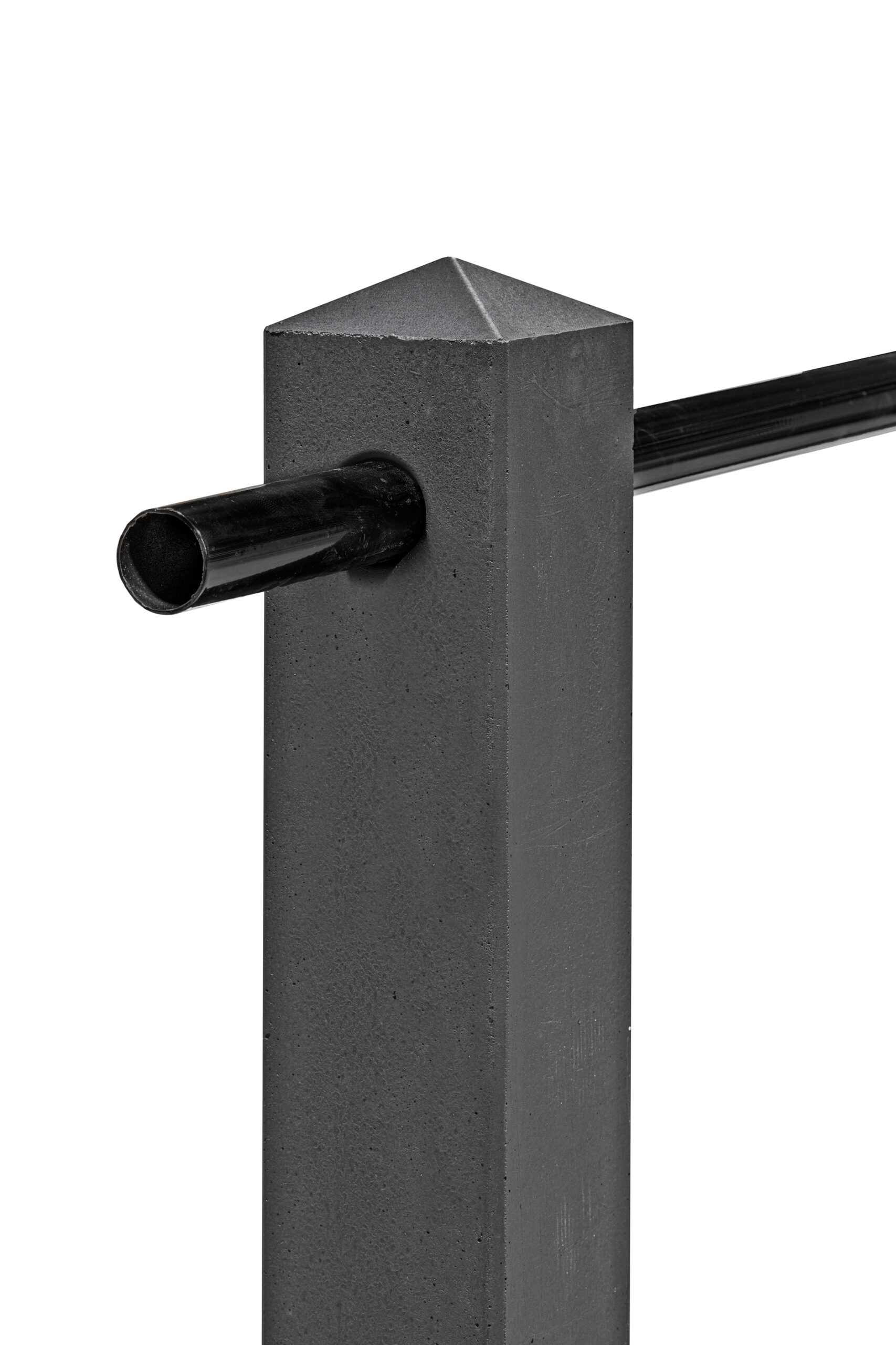 Berton© Betonpaal Linge, wit/grijs, diamantkop 13x13x120cm hoekmodel