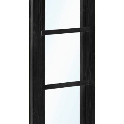 Vuren vastraam zwart gespoten (zijlicht) 45 x 150 cm