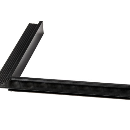 Aluminium daktrim binnenhoek RAL9005 4,5 x 4,5 x 50 cm + 1 klang