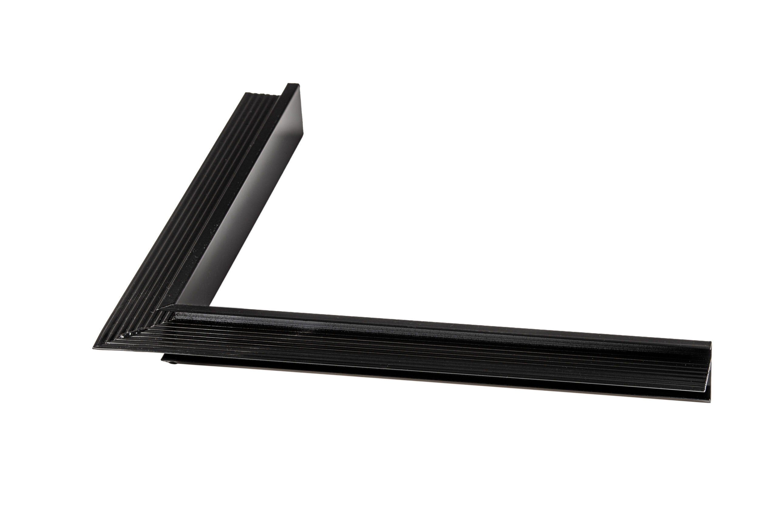 Aluminium daktrim binnenhoek RAL9005 4,5 x 4,5 x 50 cm + 1 klang