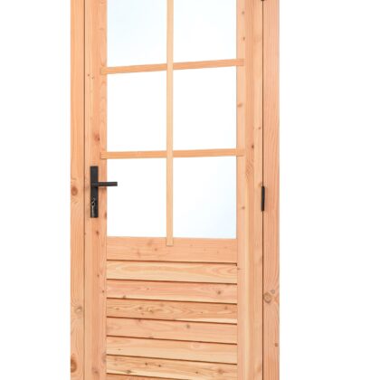 Douglas enkele glas deur 6-ruits B1000xH2050mm buitenmaat, rechtsdraaiend