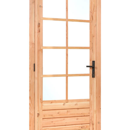 Douglas enkele glas deur dubbelglas 8-ruits B1100xH2150mm buitenmaat, linksdraaiend