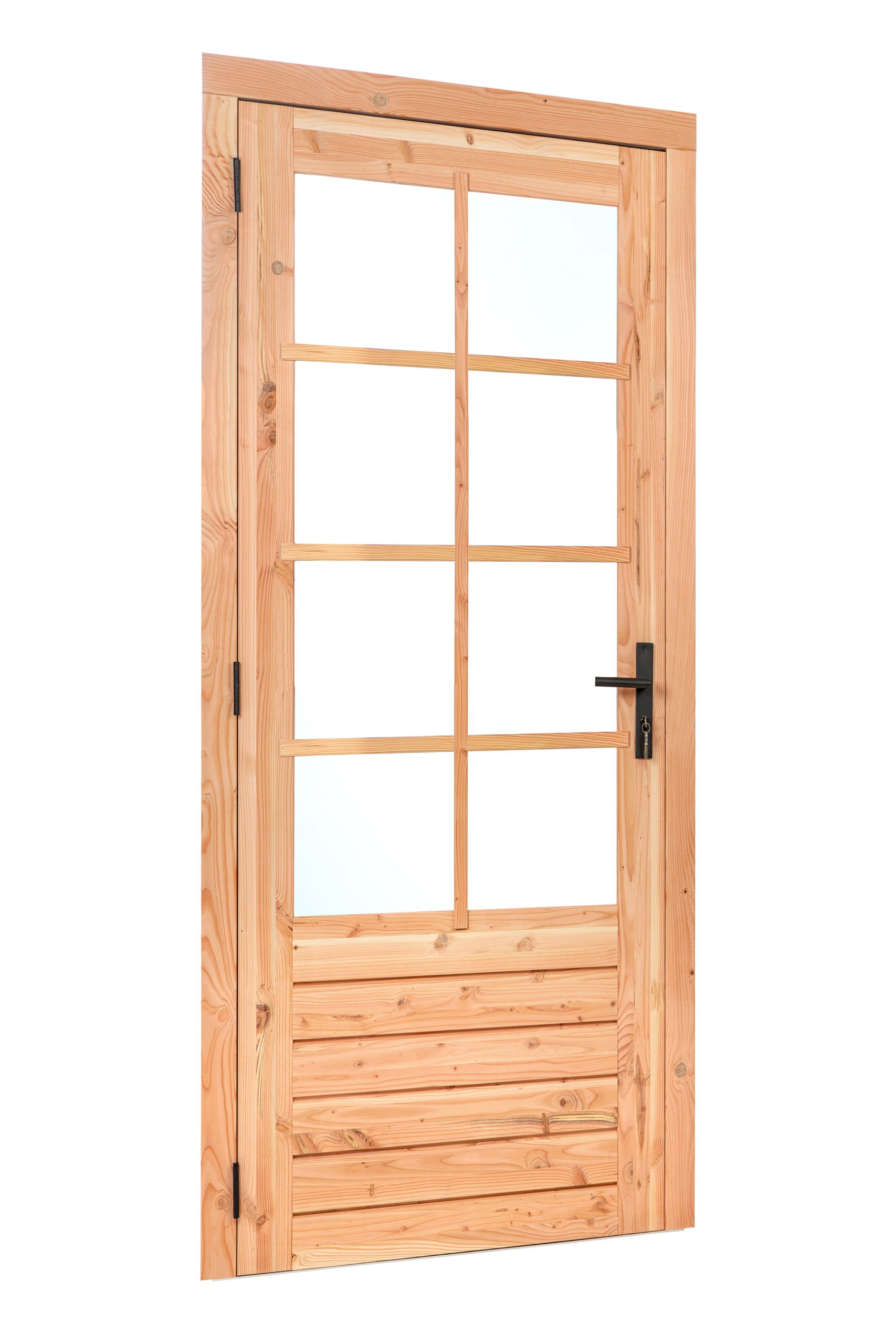 Douglas enkele glas deur dubbelglas 8-ruits B1100xH2150mm buitenmaat, linksdraaiend