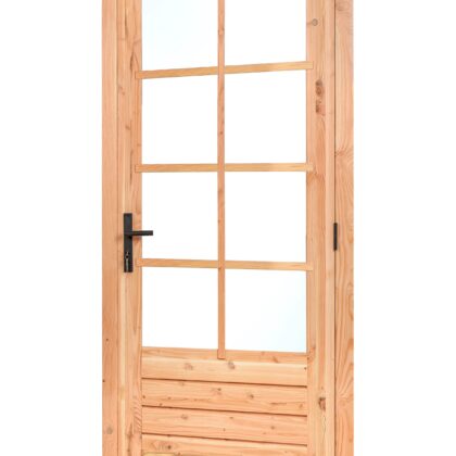 Douglas enkele glas deur dubbelglas 8-ruits B1100xH2150mm buitenmaat, rechtsdraaiend