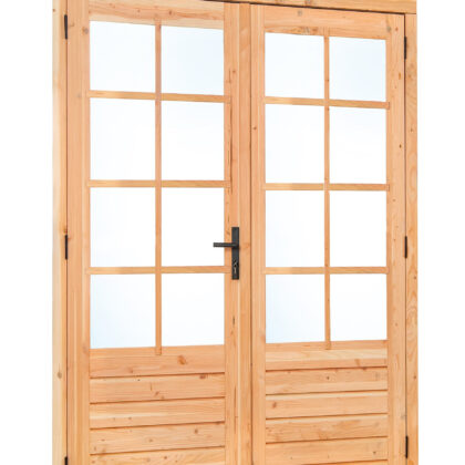Douglas dubbele glas deur dubbelglas 8-ruits B2050xH2150mm buitenmaat, linksdraaiend