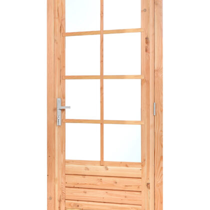 Douglas enkele glas deur dubbelglas 8-ruits B1100xH2150mm buitenmaat, rechtsdraaiend (rvs beslagset)
