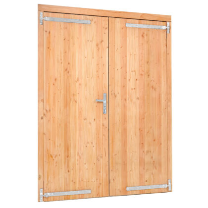 Douglas dubbele klampdeur B1850xH2050mm buitenmaat, linksdraaiend (rvs / verzinkt beslagset)