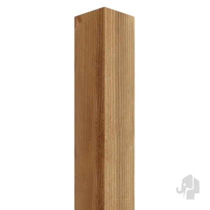 007778 | Timmerhout Paal | Vuren | Verduurzaaamd | FSC© | 6.9x6.9x270cm mm Elephant® | Bruin geïmpregneerd | Ongepunt | Geschaafd