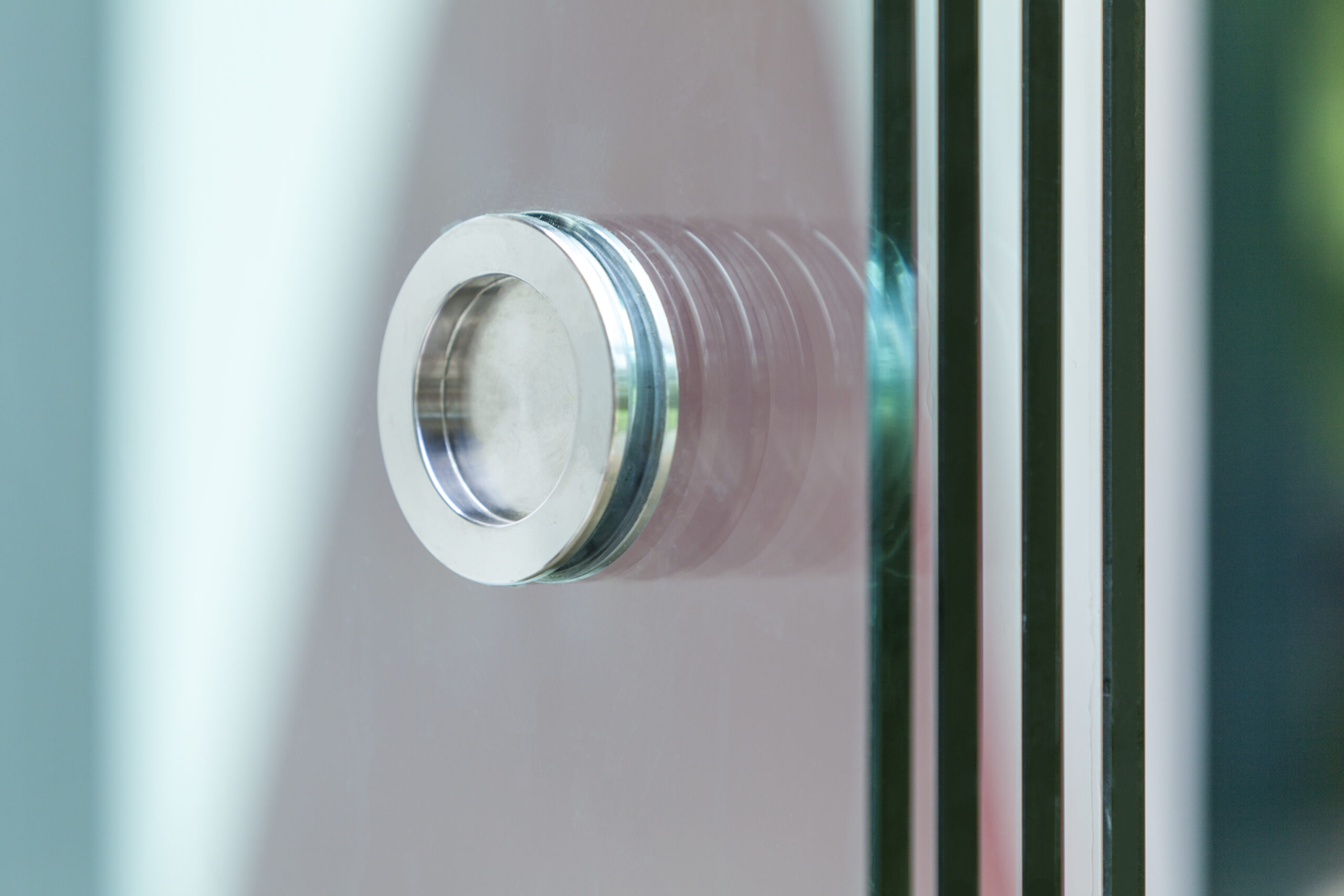 Deurgreep plakhandvat RVS rond 65 mm, set van 2