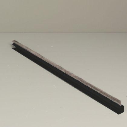 Tochtborstel enkel L=265 cm zwart