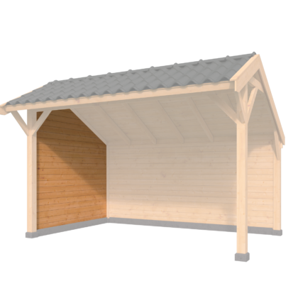 Wandmodule Type B zweeds rabat Red Class Wood 250 x 224 cm