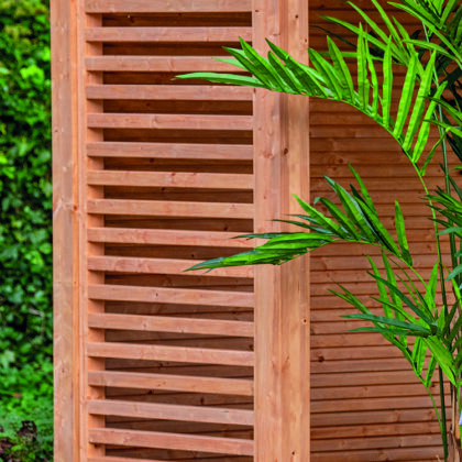 Spijlen wand horizontaal Red Class Wood 99 x 234 cm