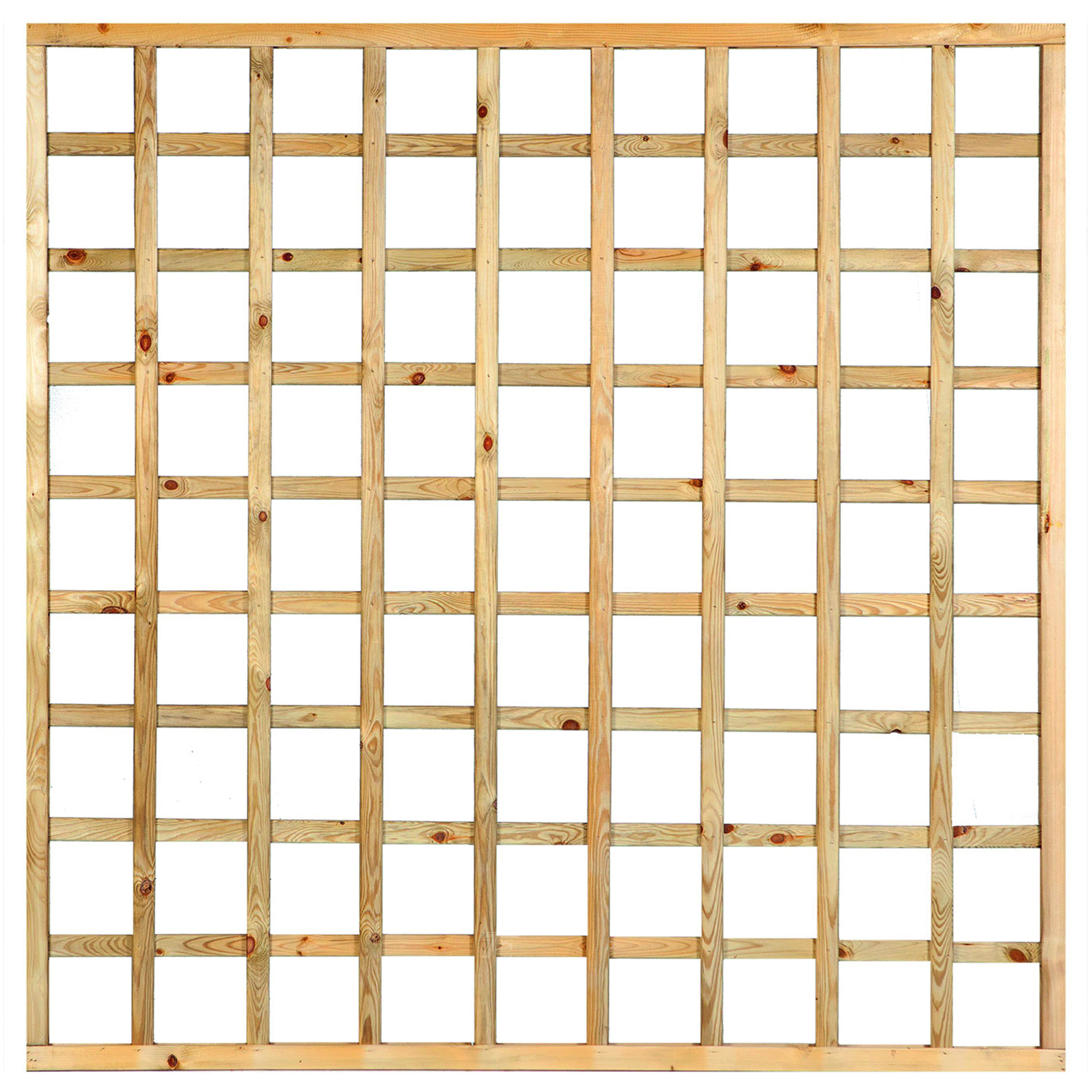 Trellis recht, lamel 1,3 x 2,5 cm grenen groen geïmpregneerd H180 x B180 cm