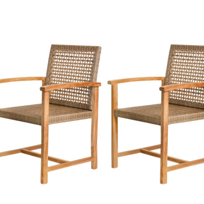 Teak tuinstoel Blitar (set van 2 stoelen)
