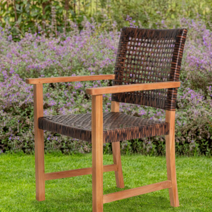 Teak tuinstoel Madiun (set van 2 stoelen)