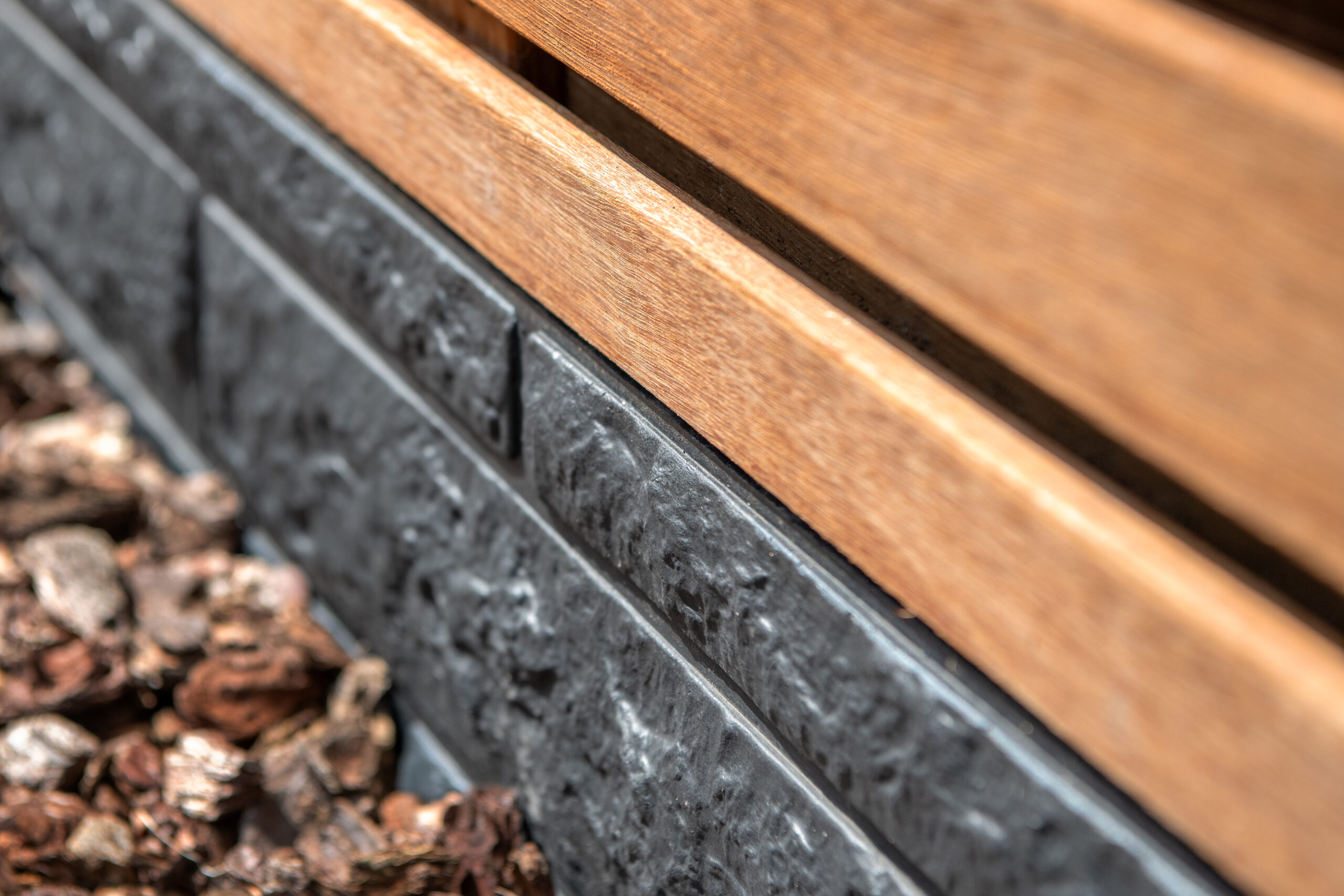 Tuinscherm Prinsenbeek, bangkirai hardhout, RVS-geschroefd, 40-planks (36+4) 180 x 180 cm