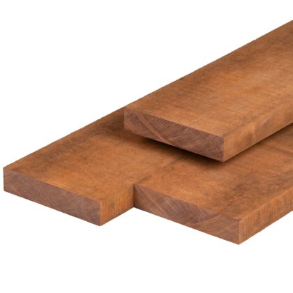Azobé hardhout bestekhout 5,0 x 15,0 x 400 cm fijnbezaagd