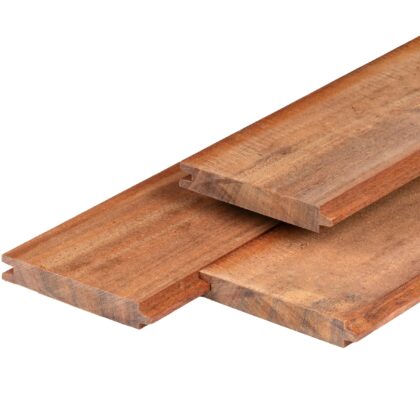 Azobé hardhout damwand 3,0 x 18,5 x 350 cm geschaafd