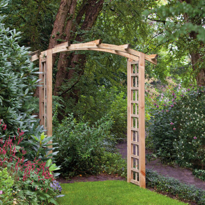 Pergolaset Tove, getoogd, groen geïmpregneerd grenen, B120 x D50 x H220 cm
