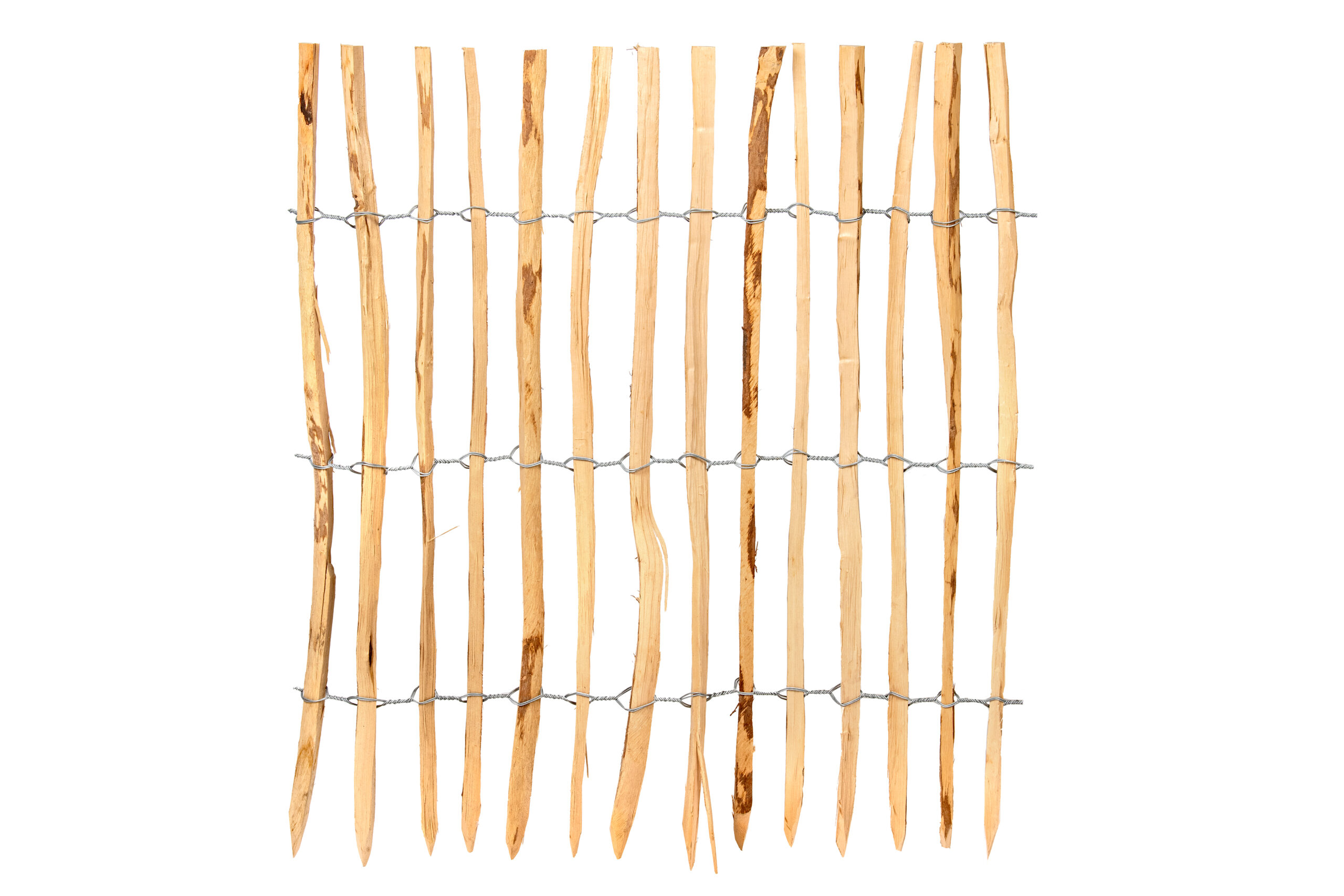 Hazelaarrol, 3 draden, latafstand 4 tot 5 cm L460 x H100 cm