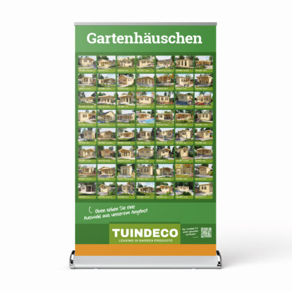 Roll-up banner Blokhutten (Duitstalig)