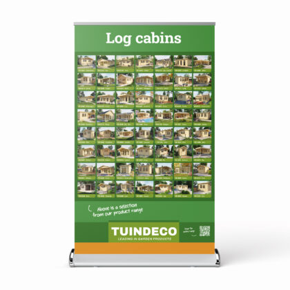 Roll-up banner Blokhutten (Engelstalig)