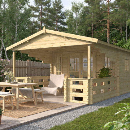 Blokhut - Tuinhuis Sanstrov | 44 mm | vuren Red Class Wood geïmpregneerd